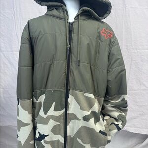 Fox Men's Olive Camo Puffer Jacket
